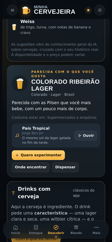 Sugestão de uma cerveja nova, com a música que combina com o estilo